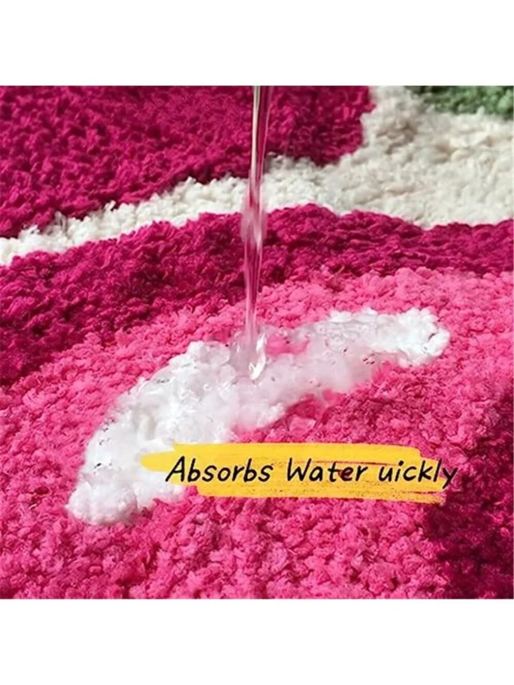 Cherry Bath Mat for Bathroom, Non Slip Cute Bath Mats Fruit Shaped